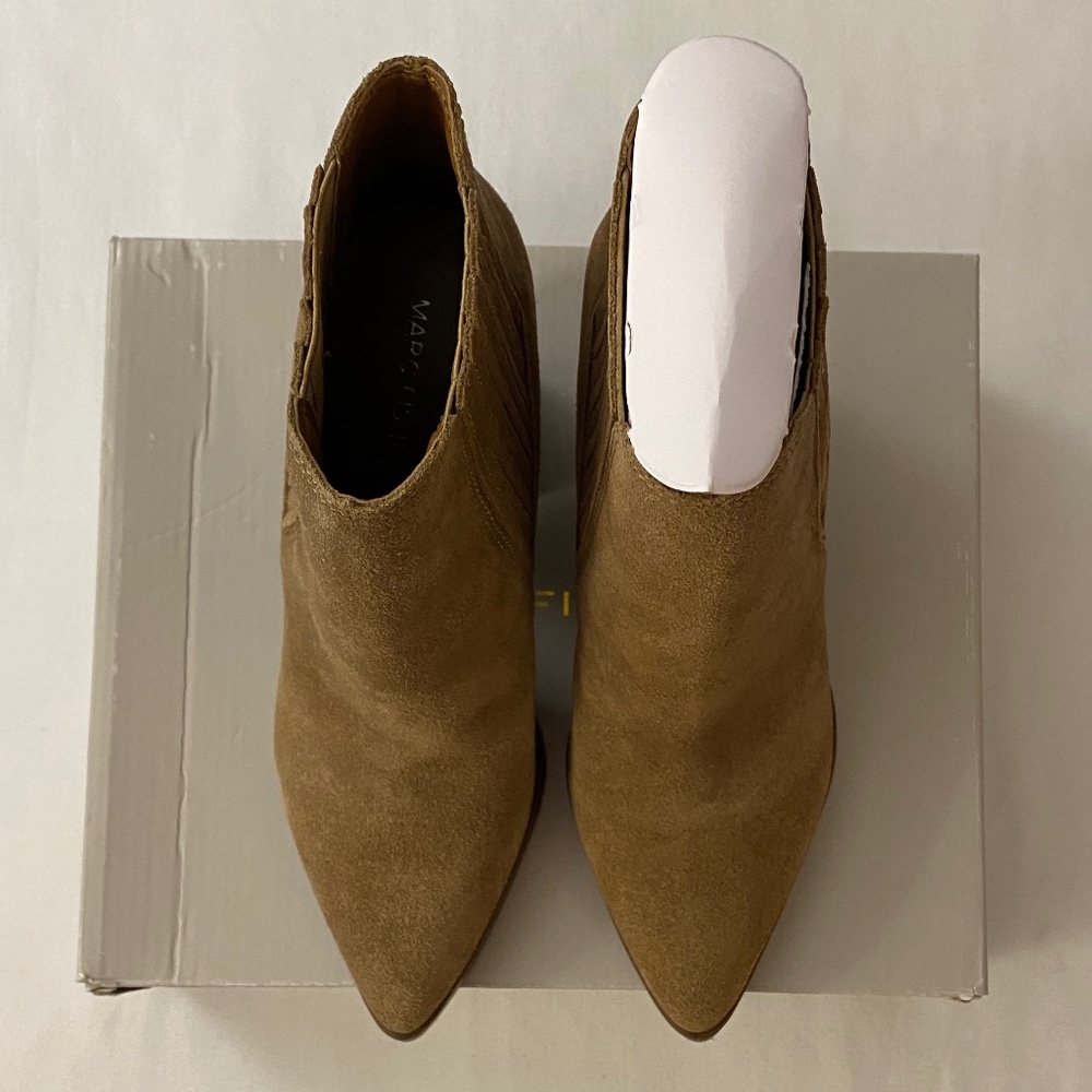 NWT MARC FISHER ELLARD WOMENS LEATHER HEELS ANKLE BOOTS - SIZE 7M - Picture 3 of 7